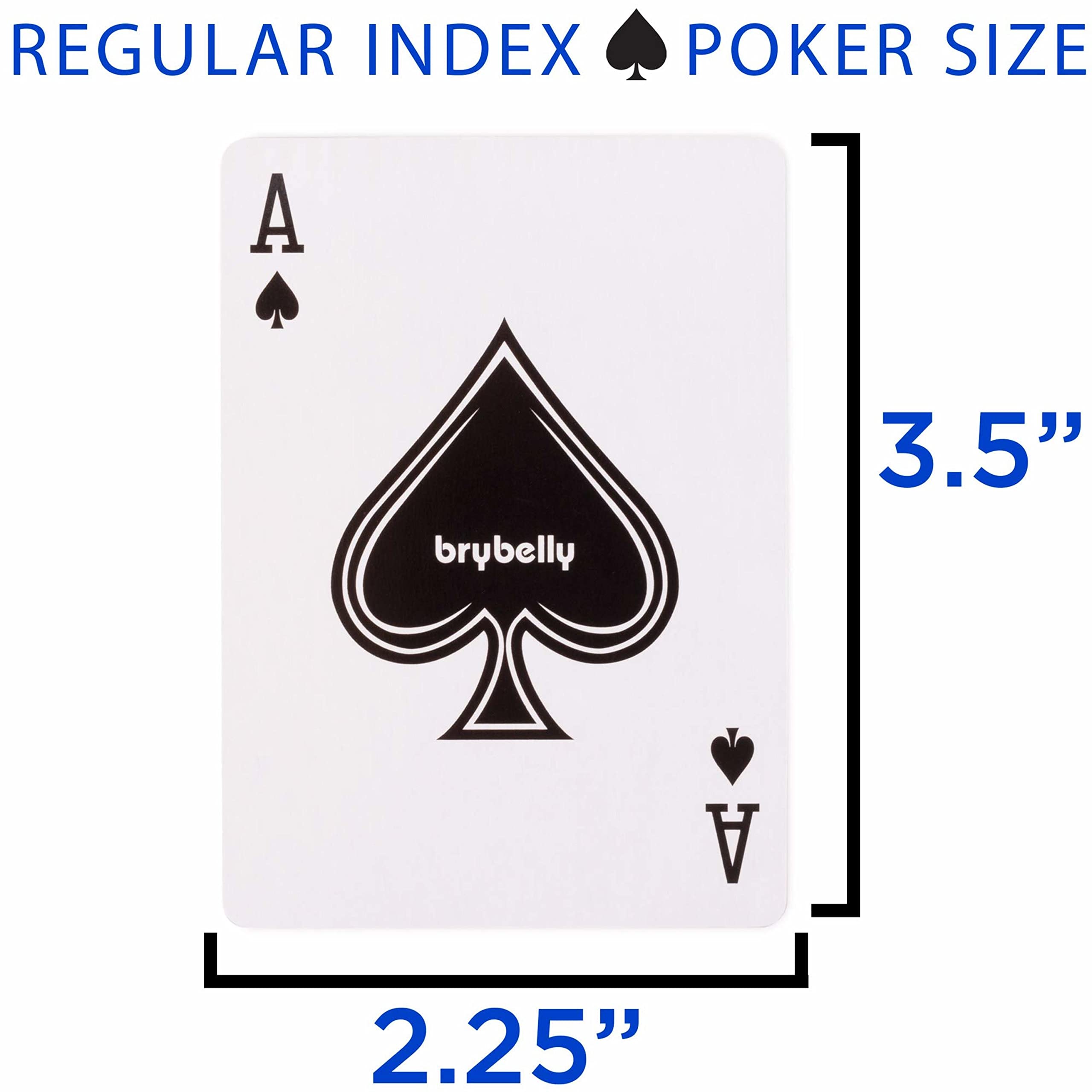 Brybelly 12 Jeux de Cartes Red Decks, Taille Large, Index régulier