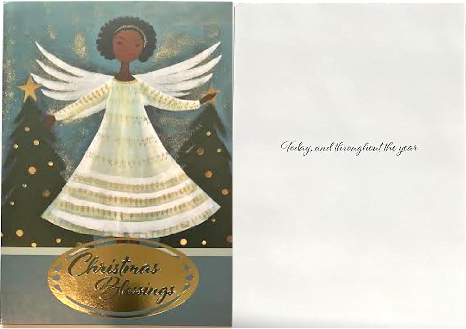 36 African American Christmas Cards - Deluxe Premium Holiday Greeting Cards with Sentimental Messages Inside - Glitter & Foil Finish - 5x7 Inches with Envelopes - 4 Festive Designs - Image 5