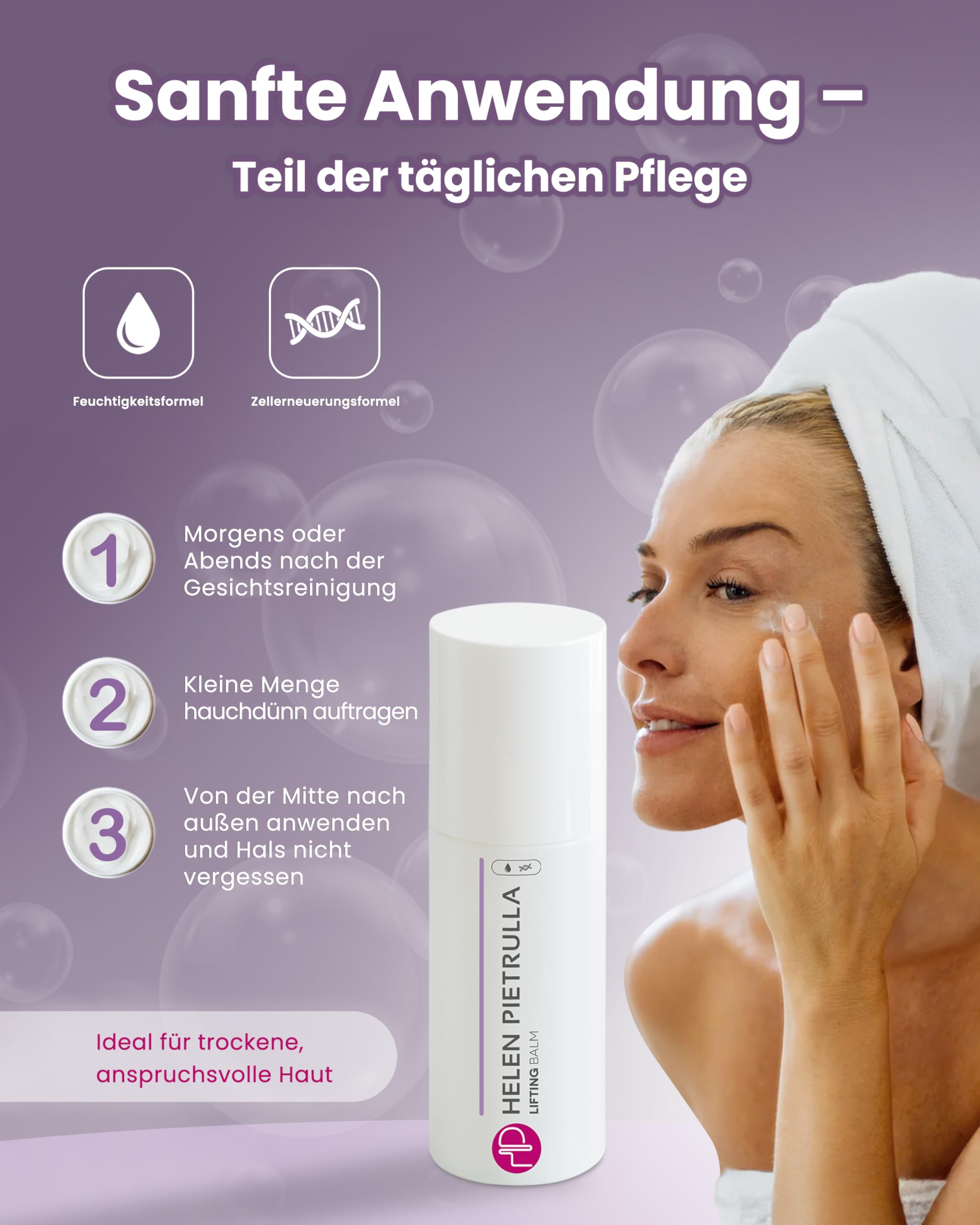 Helen Pietrulla – Lifting Balm 100ml Feuchtigkeitscreme mit Bienenwachs & Vitamin C – Reichhaltige Tages- und Nachtpflege für trockene, anspruchsvolle Haut – Schützende Gesichtspflege