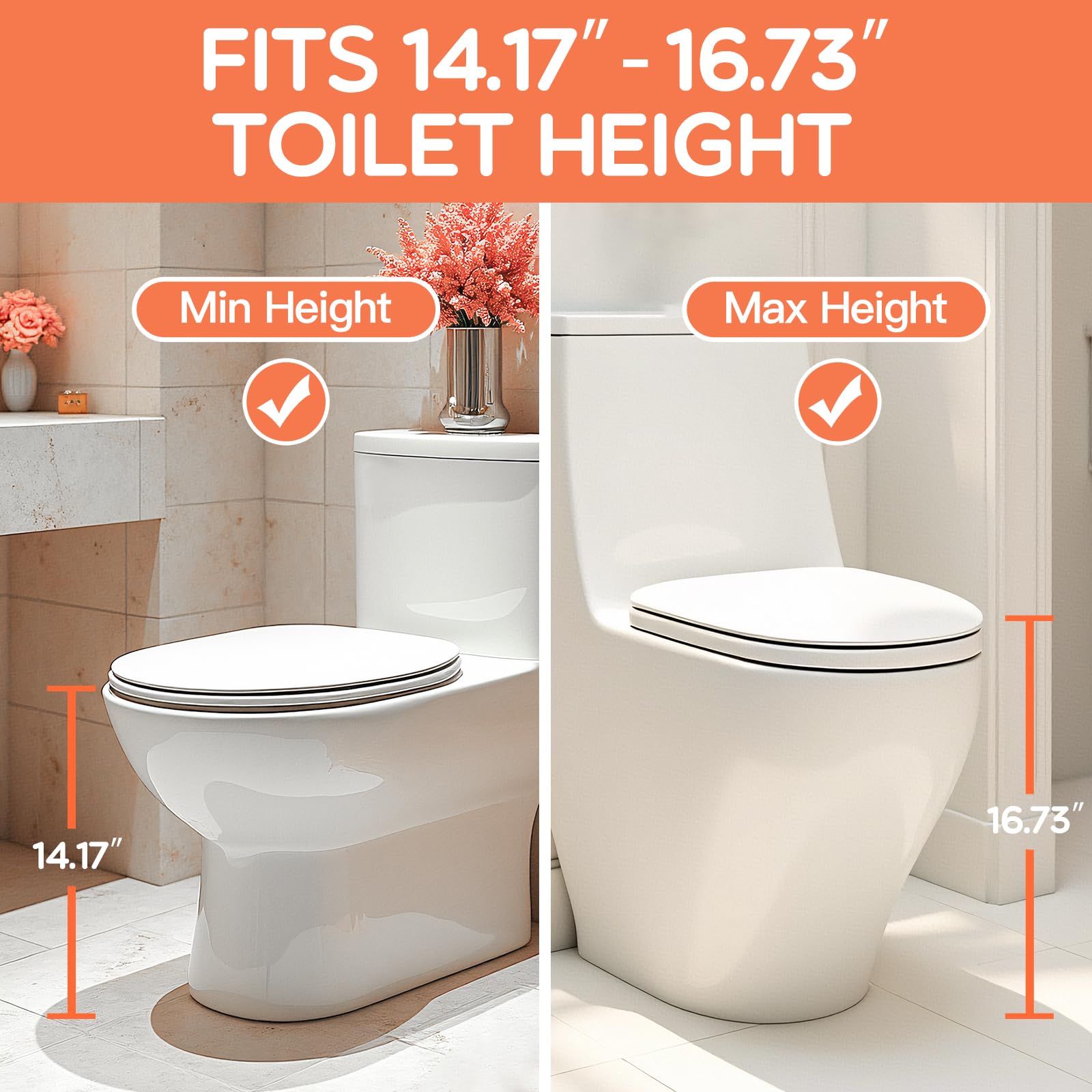 SKYROKU Asiento de inodoro de entrenamiento para ir al baño con taburete y pasamanos de seguridad, asiento de inodoro ajustable y antideslizante para niños y niñas, se adapta a inodoros estándar y