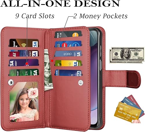 Miniatura 2 de Takfox Funda tipo cartera para Motorola Moto G Stylus 2023 5G, para Moto G Stylus 2023, funda de piel sintética con ranuras para tarjetas de