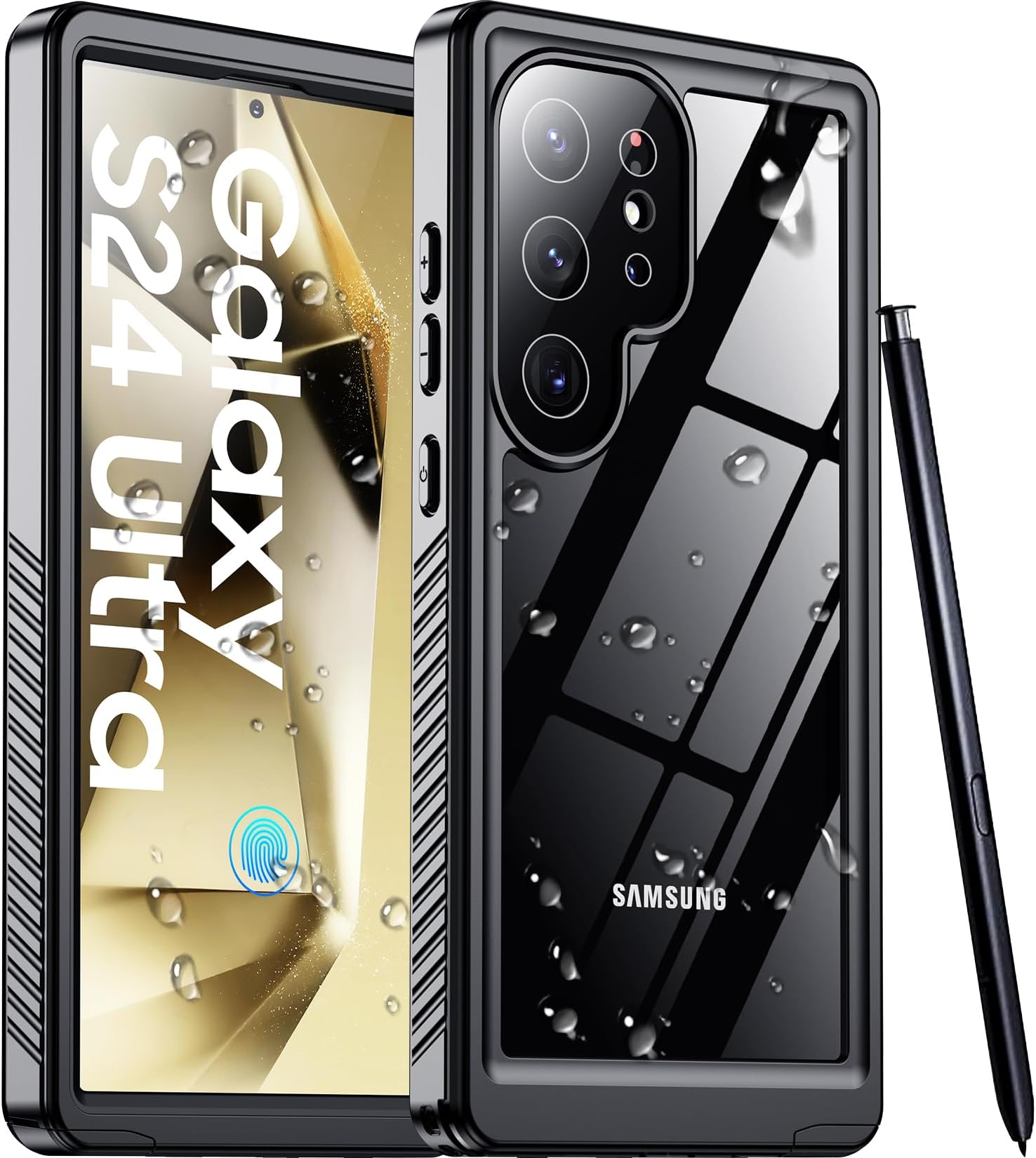 2025 New for Samsung Galaxy S24 Ultra Case Waterproof, [Built-in Camera & Screen Protector][Military Grade Shockproof][IP68 Underwater][Dustproof][Dropproof] Full Body Phone Case for S24 Ultra 6.8"