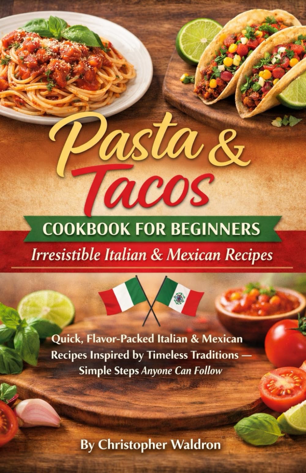 Pasta & Tacos cookbook for beginners: irresistible Italian & Mexican recipes: Quick, Flavor- Packed Italian and Mexican Recipes inspired by Timeless Traditions -Simple Steps Anyone Can Follow