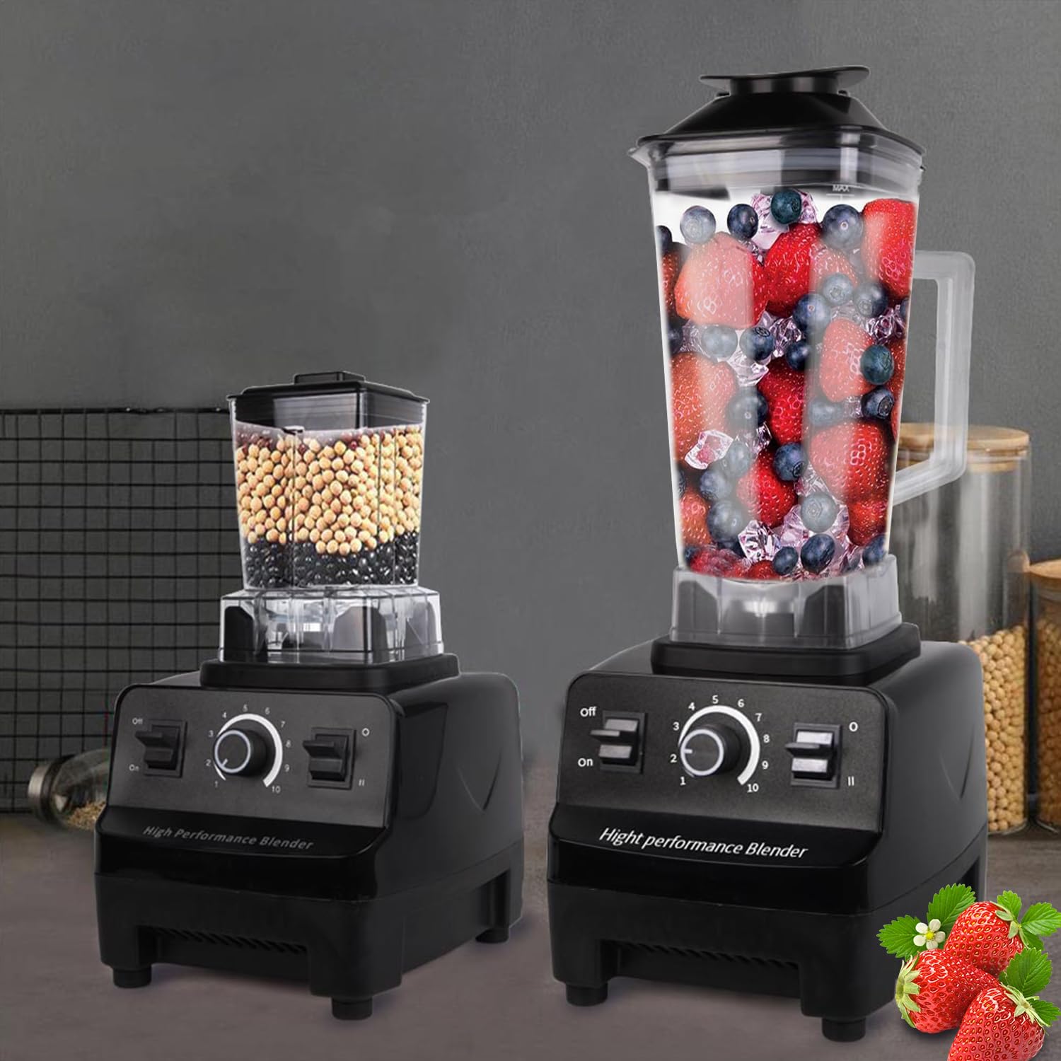 Gziztx 2 in 1 Blender and Smoothie Maker, 2L High-Speed Blender