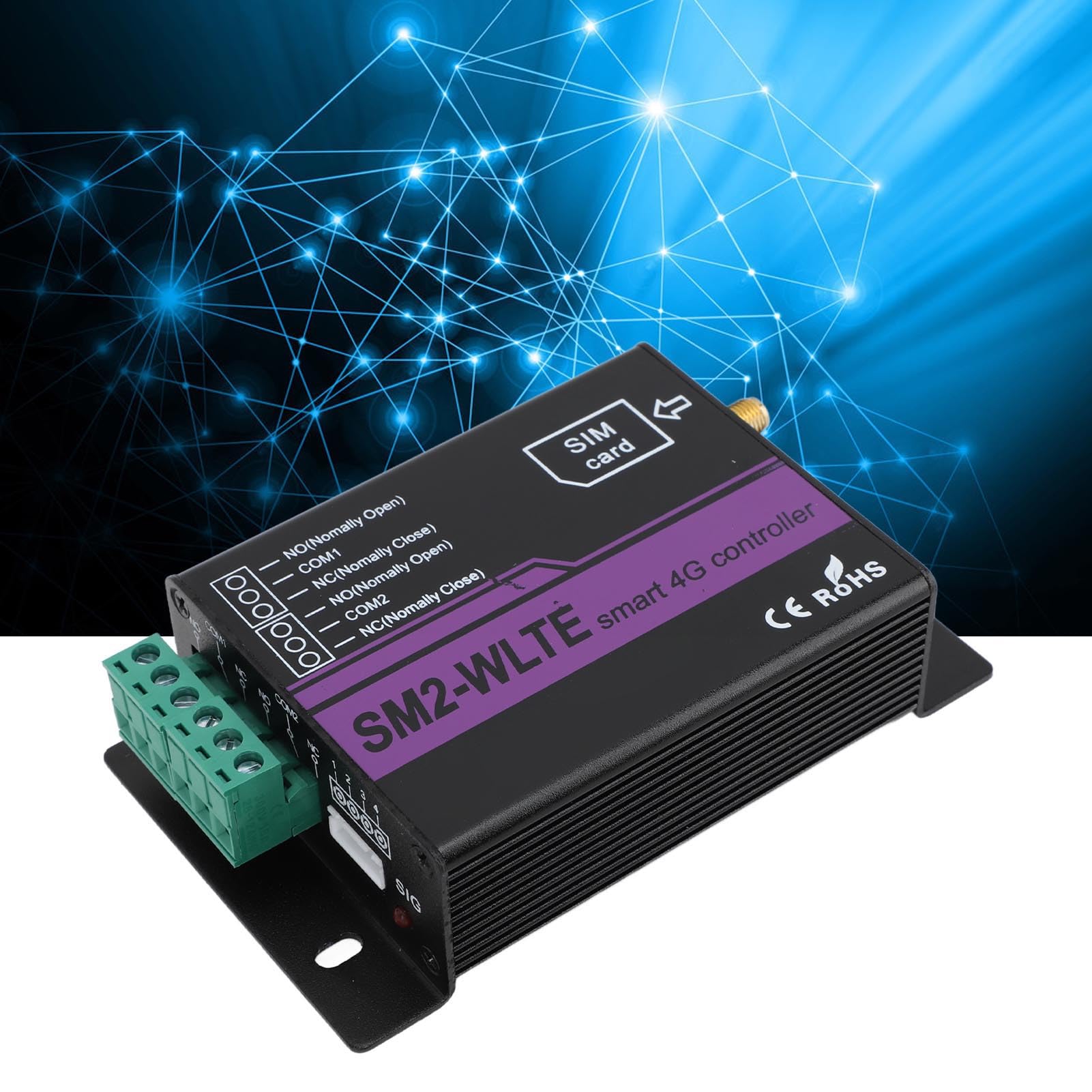 SM2 WLTE EA 2 Kanal 4G SMS Alarm Controller Fernschalter Controller mit APP WEB Temperatur Luftfeuchtigkeit Verknüpfung SMS Stromausfall Alarm EU 100-240 V