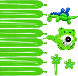 Green 260 Balloons for Twisting Balloon Animal, Long Skinny Balloons for Modelling, Green Magic Balloon Animal Kit for Weddings Birthdays Party Decorations,100Pcs