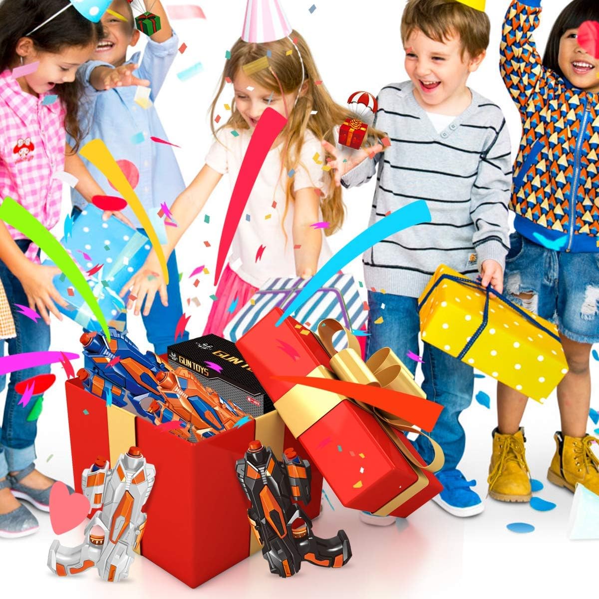 POKONBOY 4 Pack Blaster Guns Compatible with Nerf Guns Bullets, Toy Guns for Boys Girls with 80 Pack Foam Refill Darts, Hand Gun Toys for 6+ Year Old Kids Birthday Christmas image 7 of 7 B08CZ1HBB6