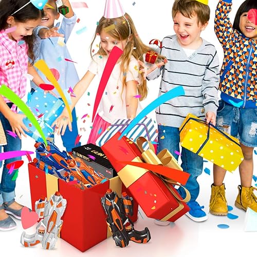 Miniatura 13 de POKONBOY Paquete de 2 pistolas de juguete para niños con 60 dardos de espuma suave de repuesto para niños, regalos de cumpleaños, suministros