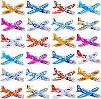 Manmel 50 Pack Foam Glider Planes for Kids - Easy Assemble Flying Toys, Party Favors, Goodie Bag Stuffers, Classroom Prizes Boys Girls