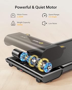 Urevo SpaceWalk Lite Walking Pad, Under Desk Treadmill, Remote Control