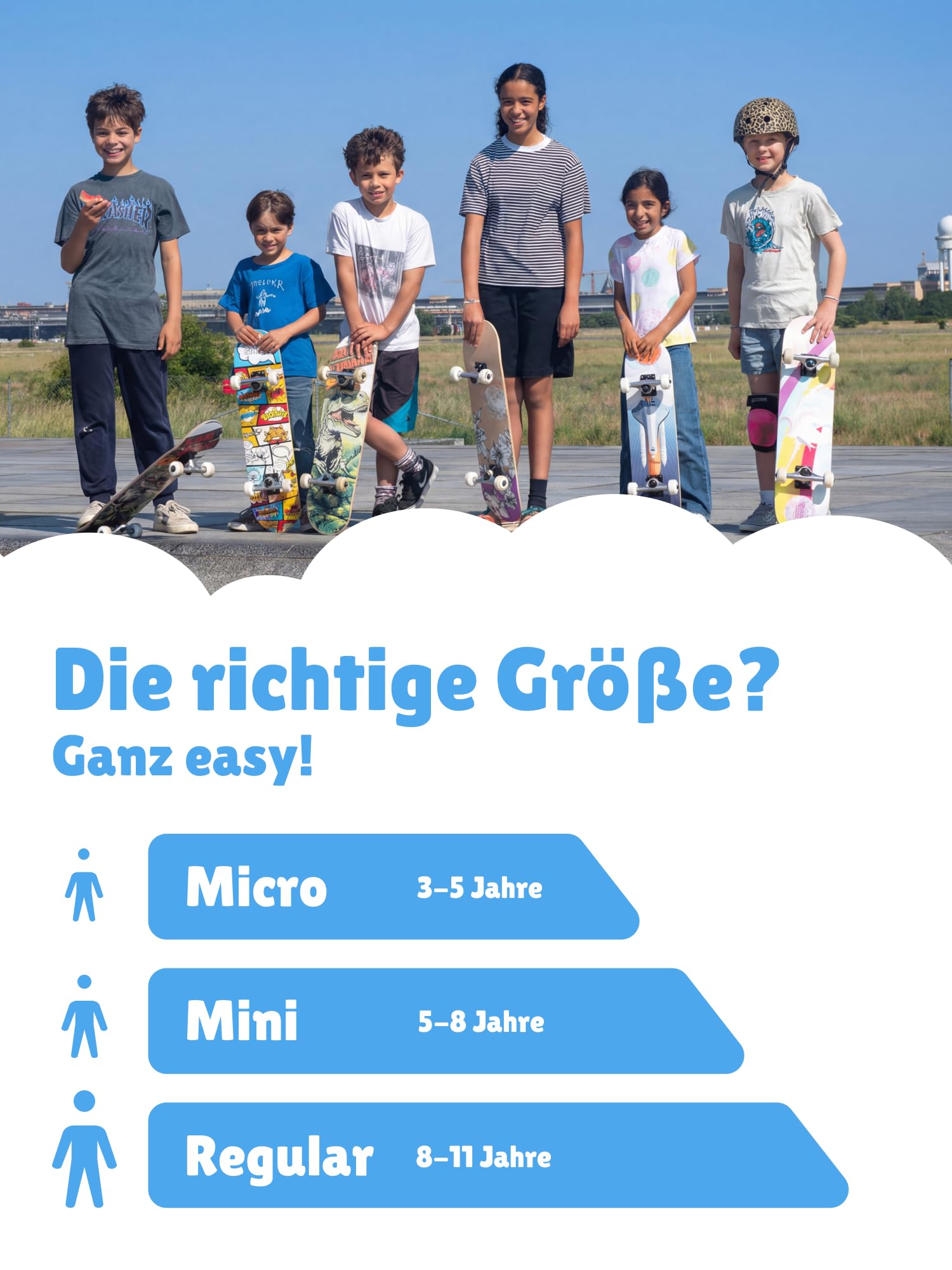 Skateboard Kinder ab 3 Jahre - Komplettboard für Anfänger 3-11 Jahre, hochwertiges Kinderskateboard aus 7-Lagen Ahorn, ABEC 5 Kugellager, rutschfestes Griptape