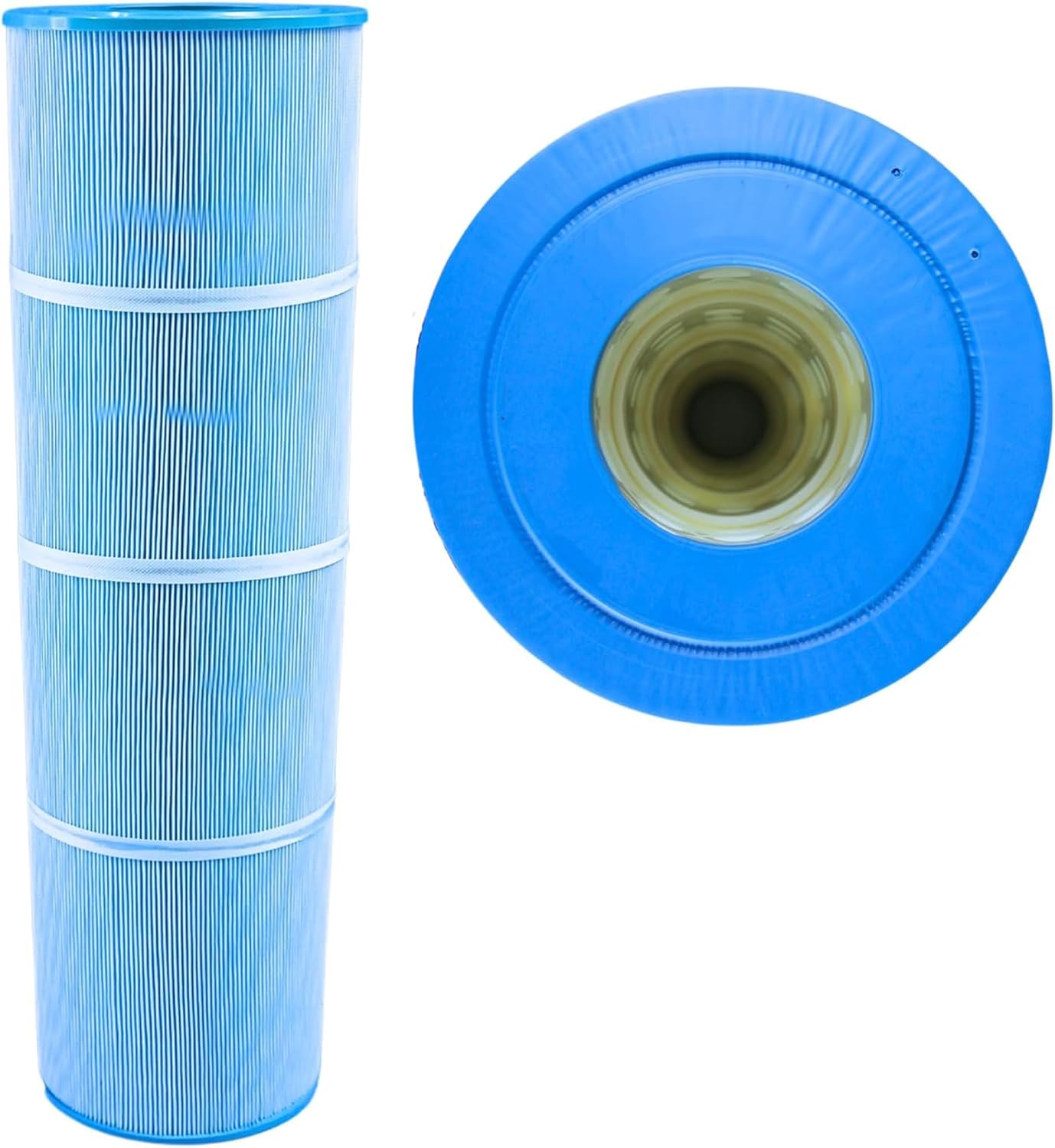SWIMLINE HYDROTOOLS ULTRA Pool Replacement Cartridge Filter Element For Above Ground & Inground Pools | 200 SQ FT | BLUE Cleansing Silver Ion Treated | 50 Micron Precision | Heavy Duty Pleats