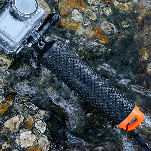 Miniatura 2 de Manija flotante de mano, poste monopie subacuático compatible con cámaras de acción DJI OSMO y otras cámaras deportivas, naranja