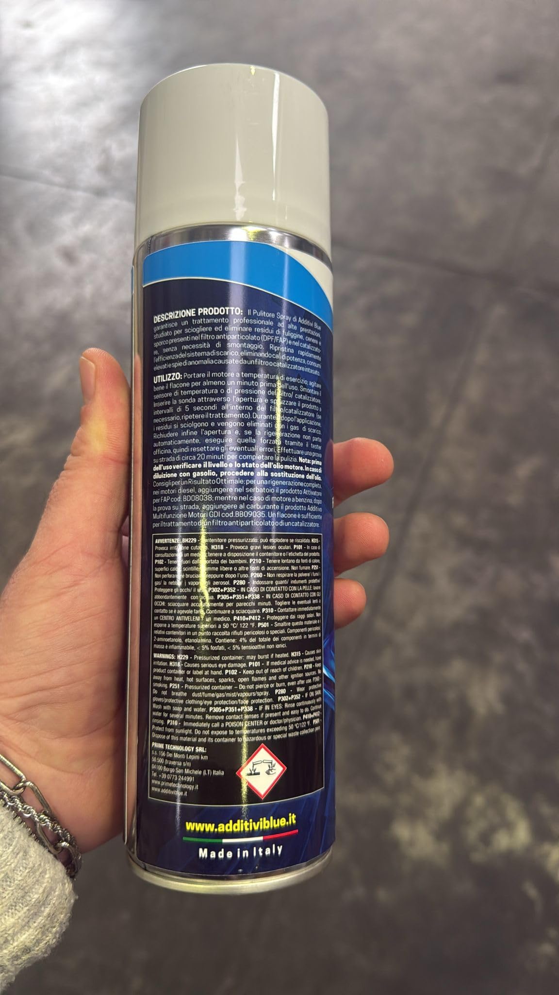 Blue Pulitore Spray per Filtro Antiparticolato e Catalizzatore auto DPF e FAP 400ml