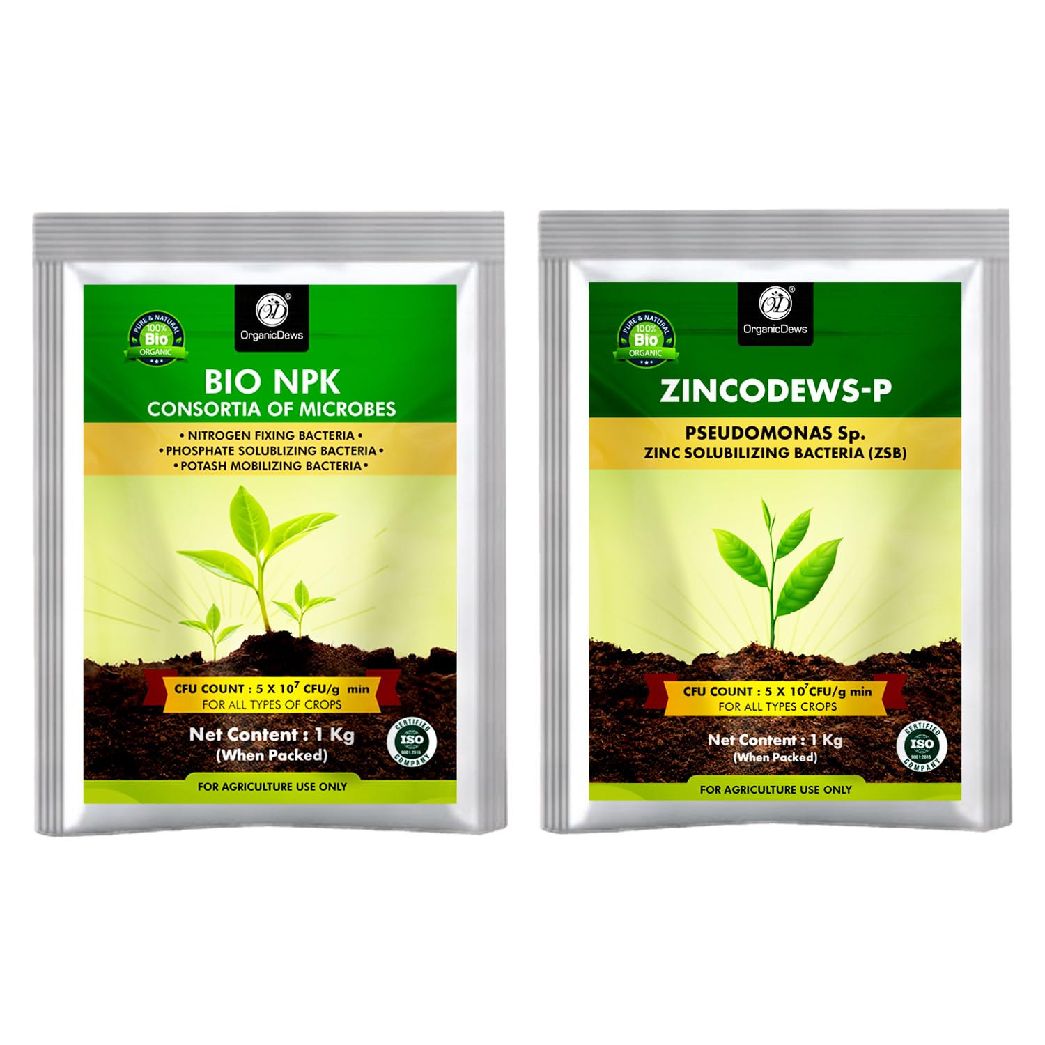 OrganicDews Bio NPK consortia (5x10^7 CFU/g) 1 Kg + Zinc Solublizing Bacteria (5x10^7 CFU/g) 1 Kg Bio Inoculum Fertilizer COMBO for Plants - Soil Fertility, Faster Plant Growth and Increases the Yield (B0D41MG553) Amazon Price History, Amazon Price Tracker