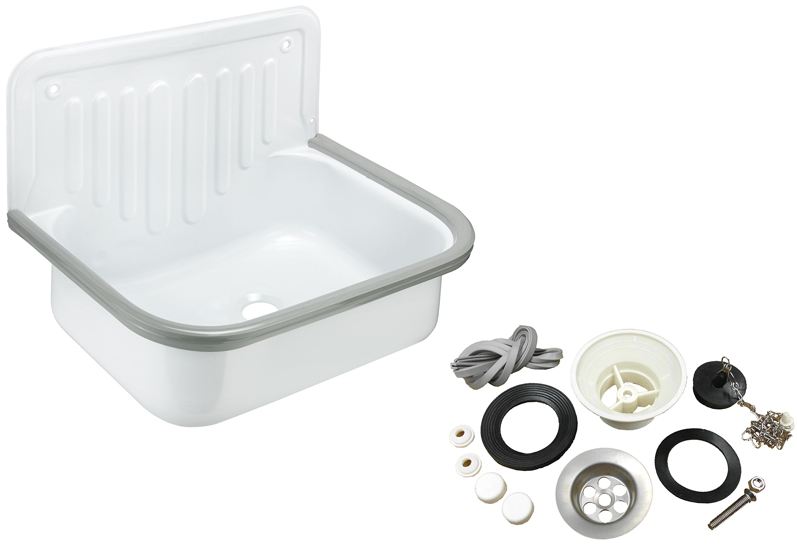 Conmetall Waschbecken, Säulen, Ablagen Ausgussbecken 50 cm Stahl