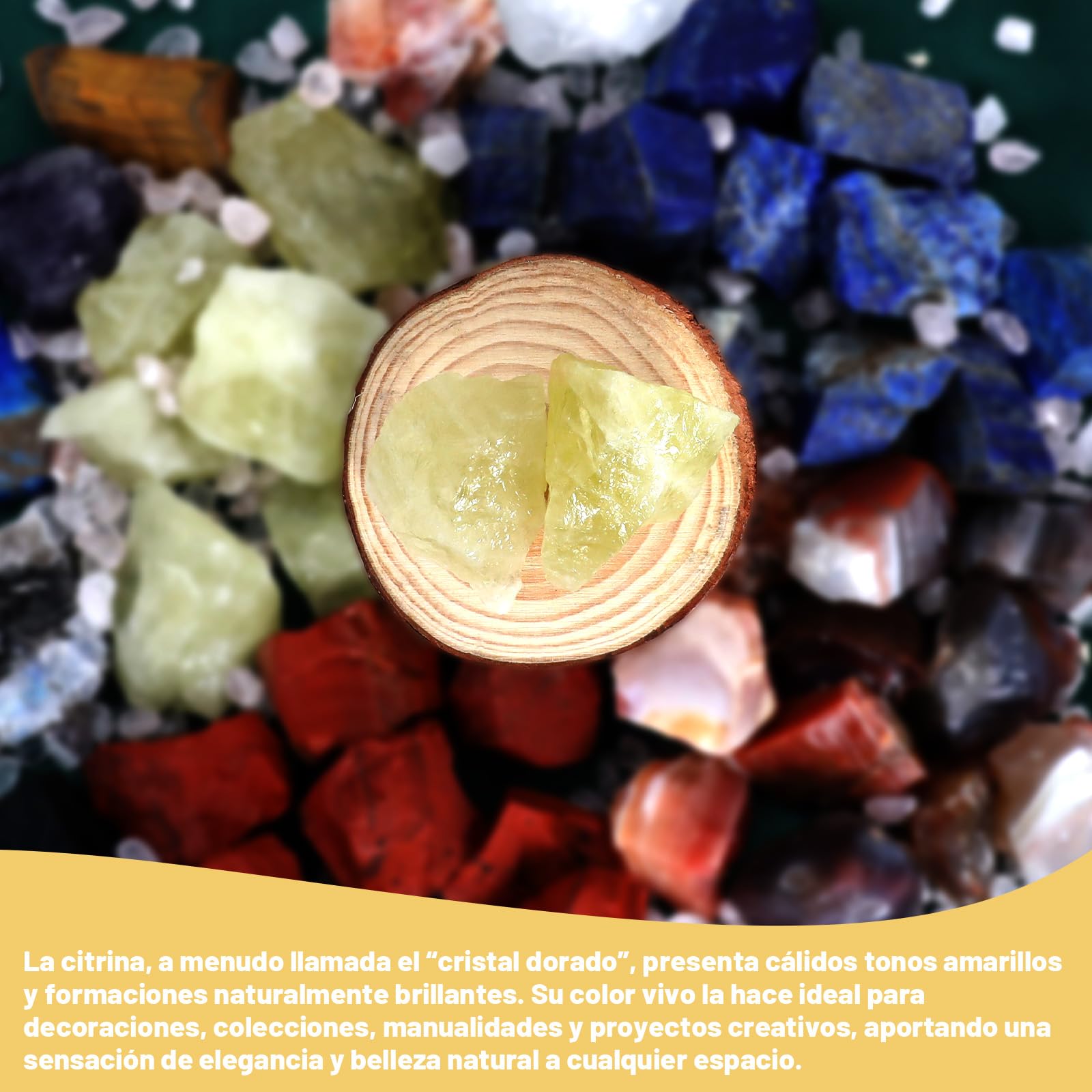 500g Cuarzo Citrino en Bruto a Granel - Piedras de Cristal en Bruto de Cuarzo Citrino para Tumbling, Rocas para Fuentes, Decoración, Pulido, Reiki con Cristales
