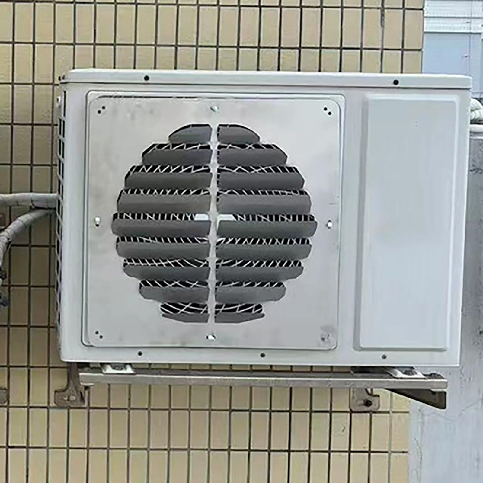 Copertura per unità Esterna di Condizionamento Recinzione di Protezione per Prese d'Aria in Acciaio Inox Deflettore Quadrato per Condizionatore Deflettore per Tapparella(58x58cm)