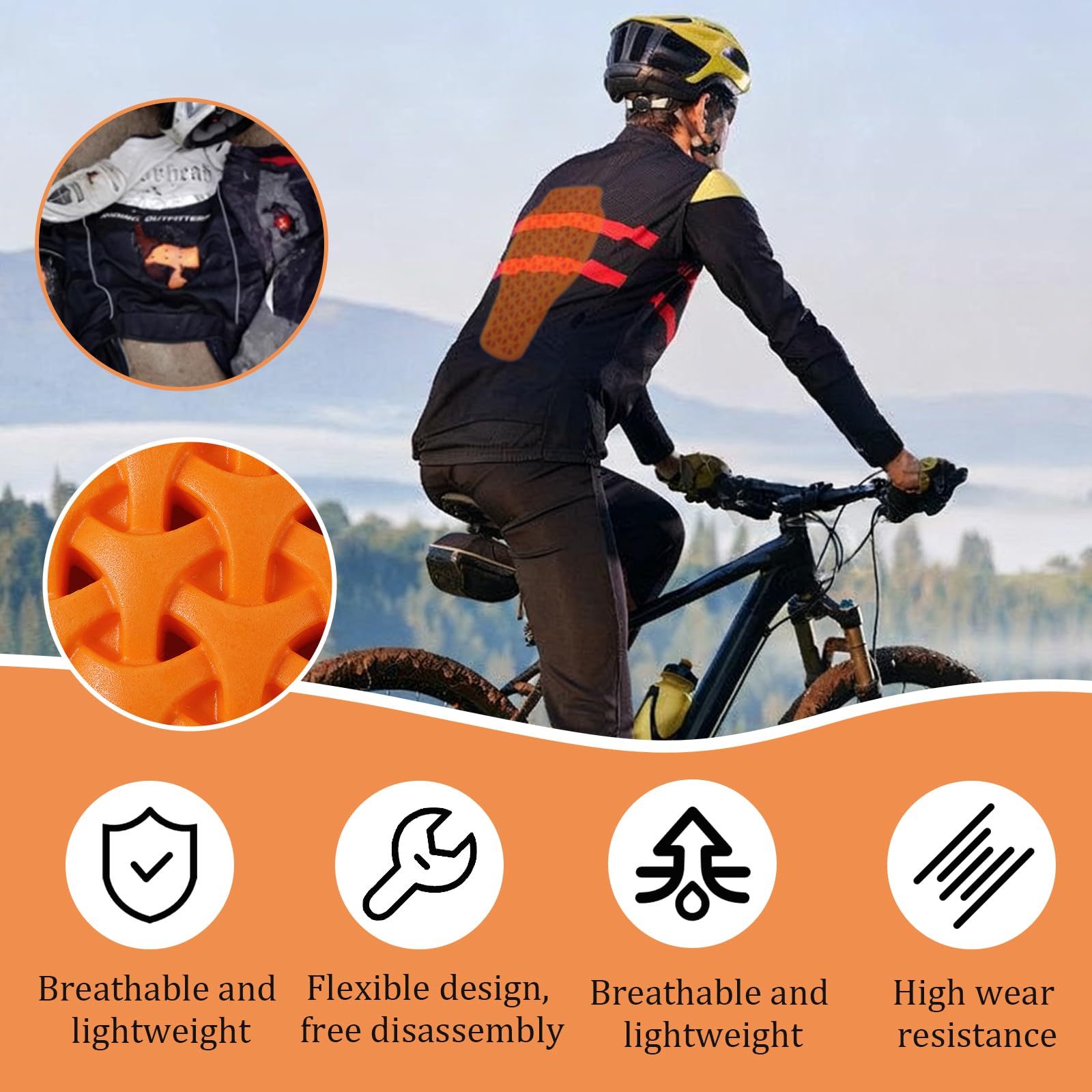 Dorsale Moto Protection,Dorsale Moto Homme Amovible équipement | Protection de Moto Souple et Respirant,Haute Sécurité Certifiée CE Dorsale Moto pour le Patinage de Protection,Adulte Unisexe