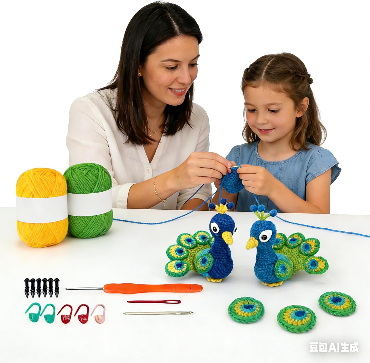 KIFLLOM Crochet Kit for Beginners, Cute Animal DIY Crochet & Knitting Starter Kit with Video for Kids and Adults