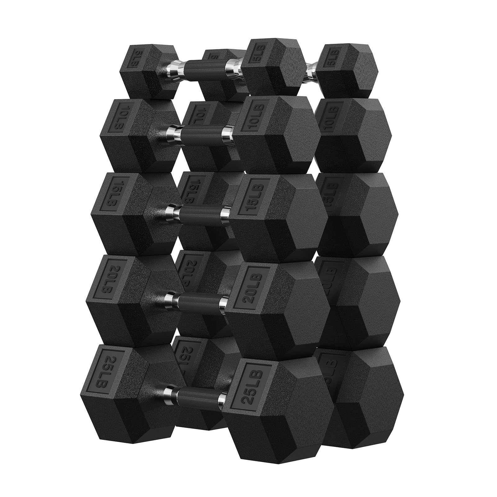 HANDBODE Hex Dumbbell Set 2.5-400 lb, Rubber Encased Exercise & Fitness Dumbbells, Weights Dumbbells Set of 2, Hand Weight for Strength Training