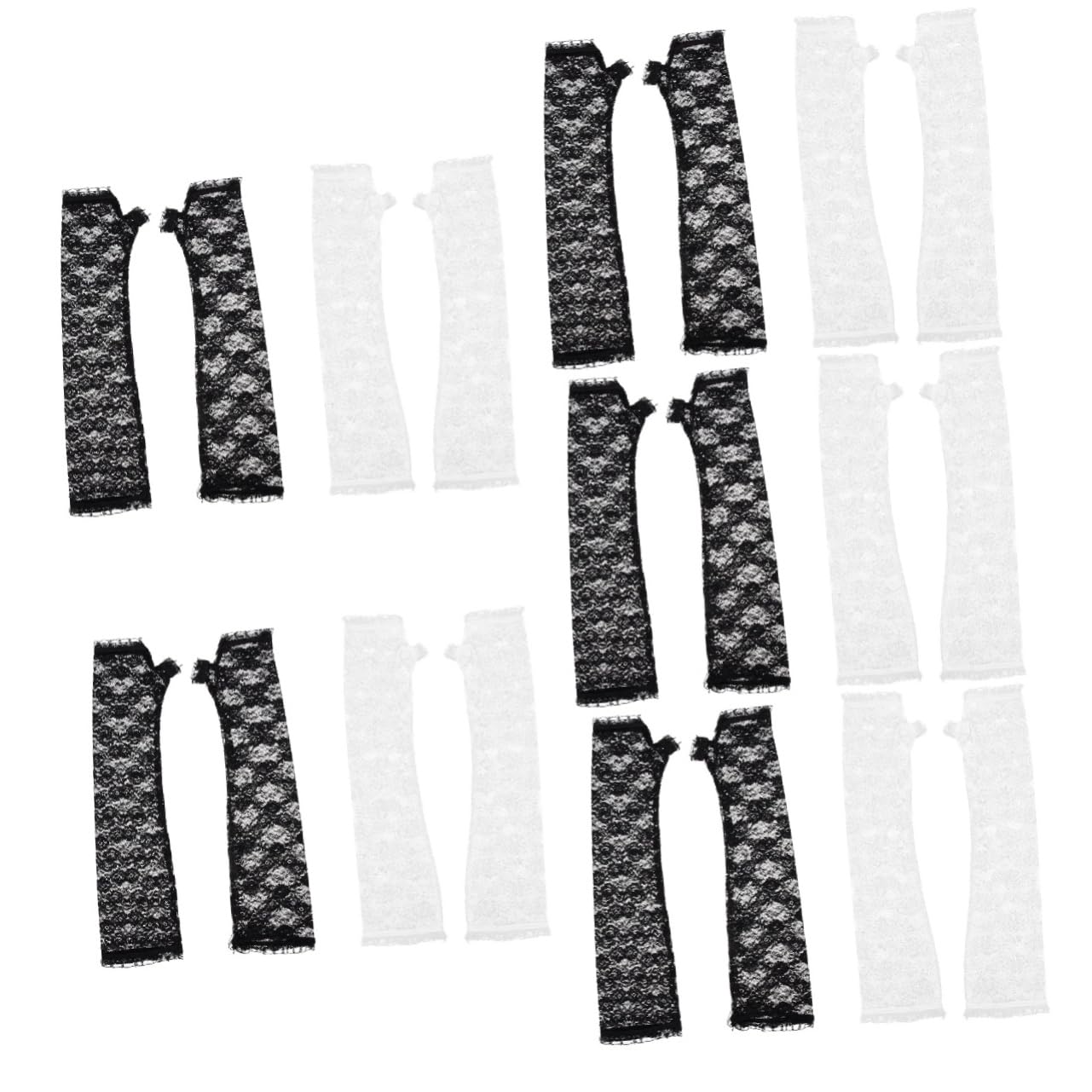SHERCHPRY Guantes De Flores De Medio Dedo Guantes Calientes Accesorios Rave Mangas De Brazo UV Guantes De Sol Manga De Brazo Deportivo Manga del Brazo De Protección UV Cordón