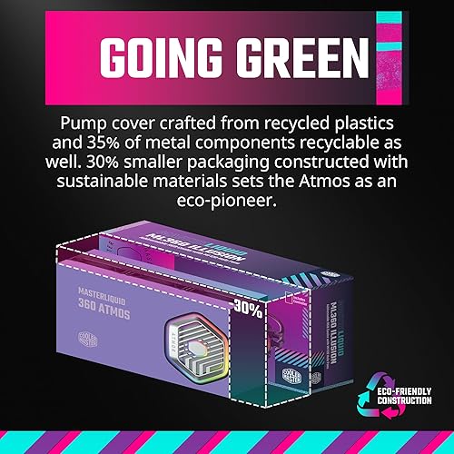 Miniatura 7 de CoolerMaster MasterLiquid 360 Atmos ARGB Enfriador líquido AIO de circuito cerrado, bomba personalizada, ventiladores PWM de borde Sickleflow,