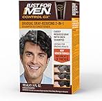 Just for Men Control GX Grey Reducing 2-in-1 Shampoo and Conditioner, Gradual Hair Color with Keratin for Stronger Thicker and Healthier Looking Hair, 4 Fl Oz - Pack of 1 (Packaging May Vary)