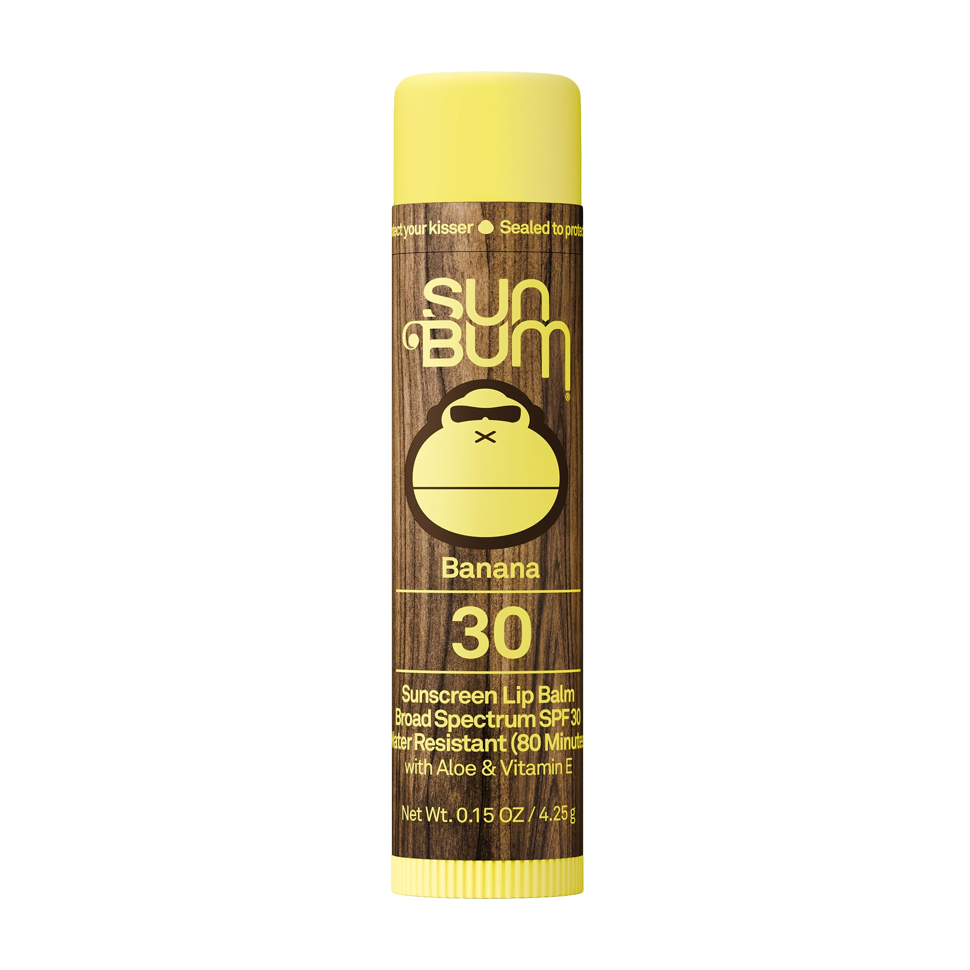 SUN BUM SPF30 Balsamo per le labbra Banana (Importazione degli Stati Uniti)