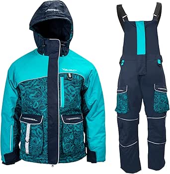 WindRider Warm Unisex Ice Fishing Suit - Insulated Waterproof Bibs and Jacket for Cold Weather Activities