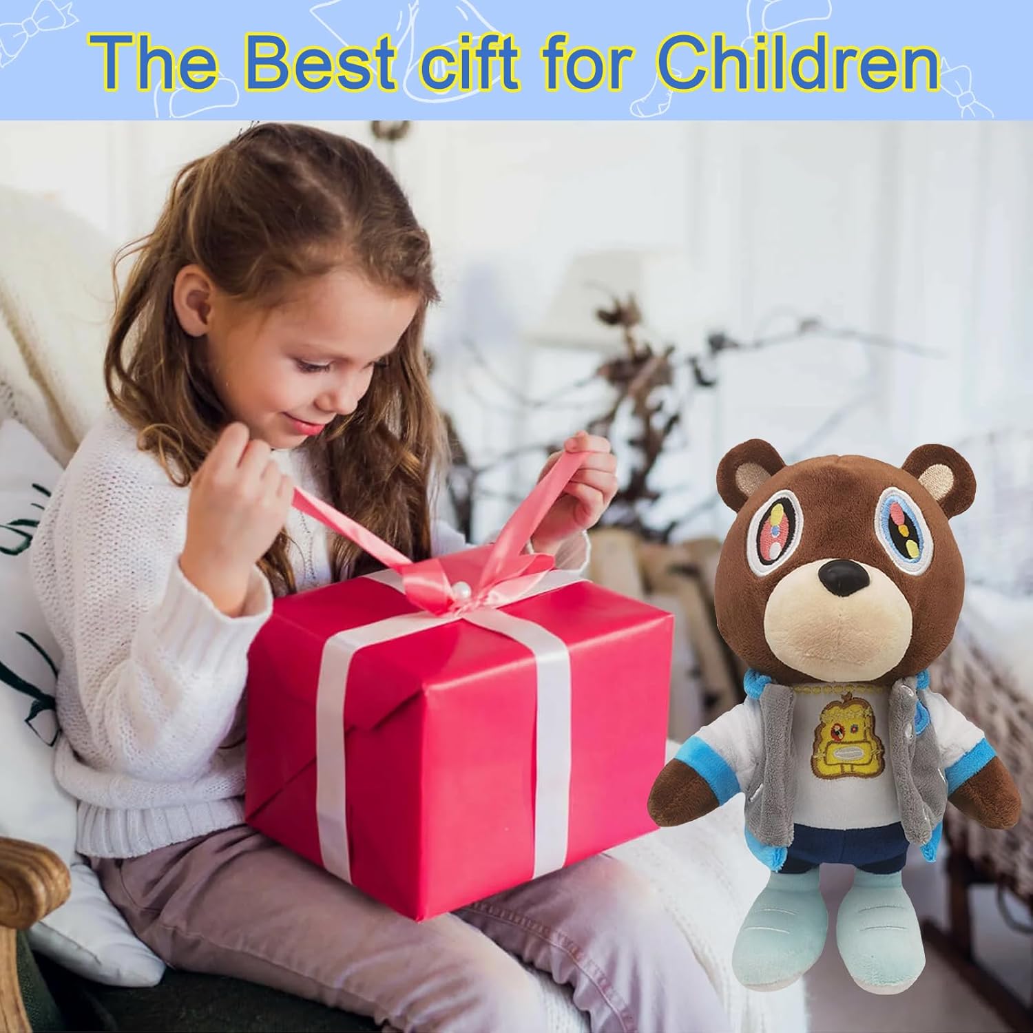 Cute Plush Bear Toy 10 inch Soft Stuffed Animal Perfect Graduation Gifts for Kids Fans Boys and Girls