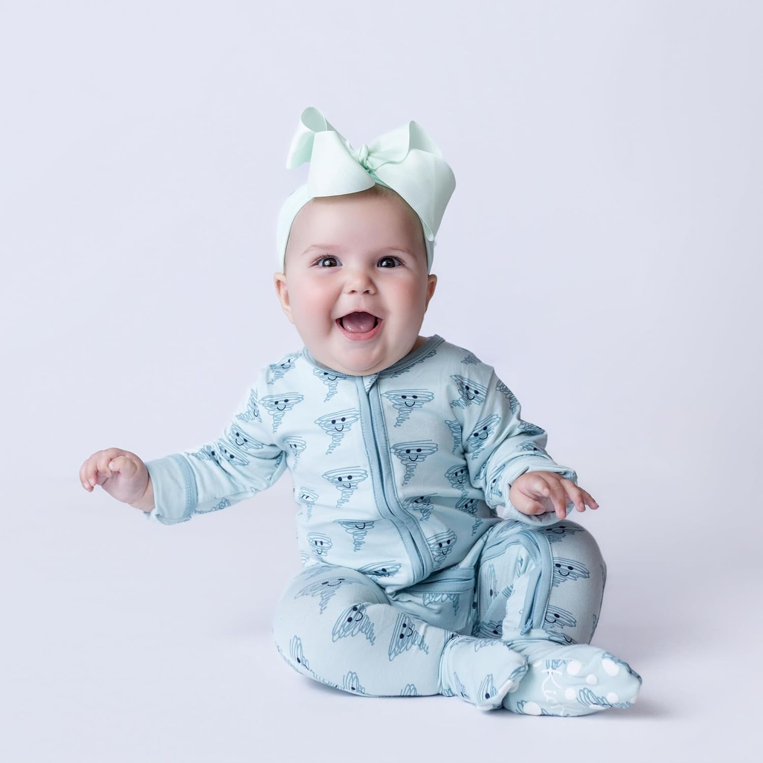 KicKee Baby & Toddler Zipper Footie – Ultra-Soft Viscose from Bamboo Pajamas with Flip Paws & Grips - Image 2