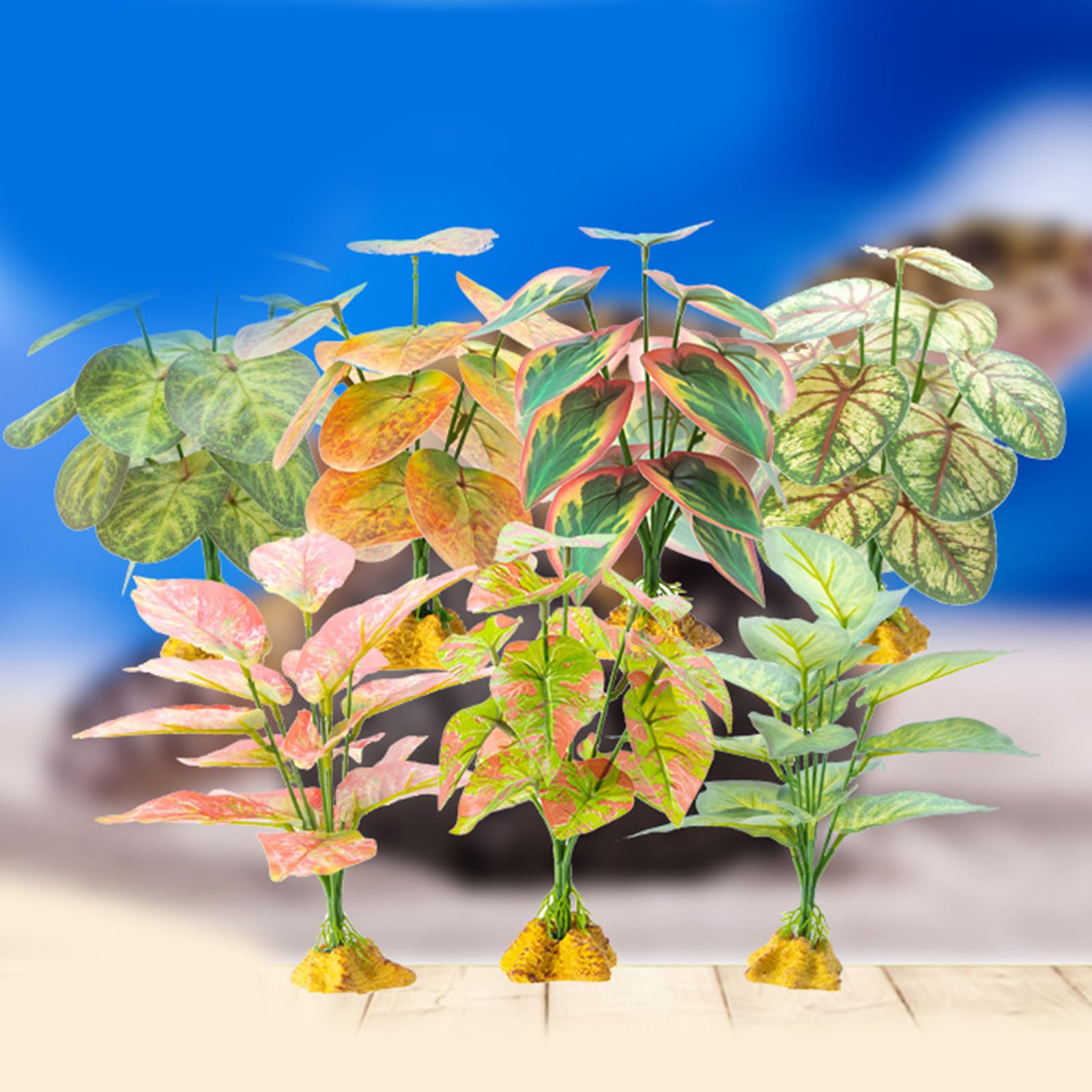 Plante pour reptiles - Plante flexible - Terrarium - Jungle Habita - Pour lézards et serpents - Décoration fausse plante