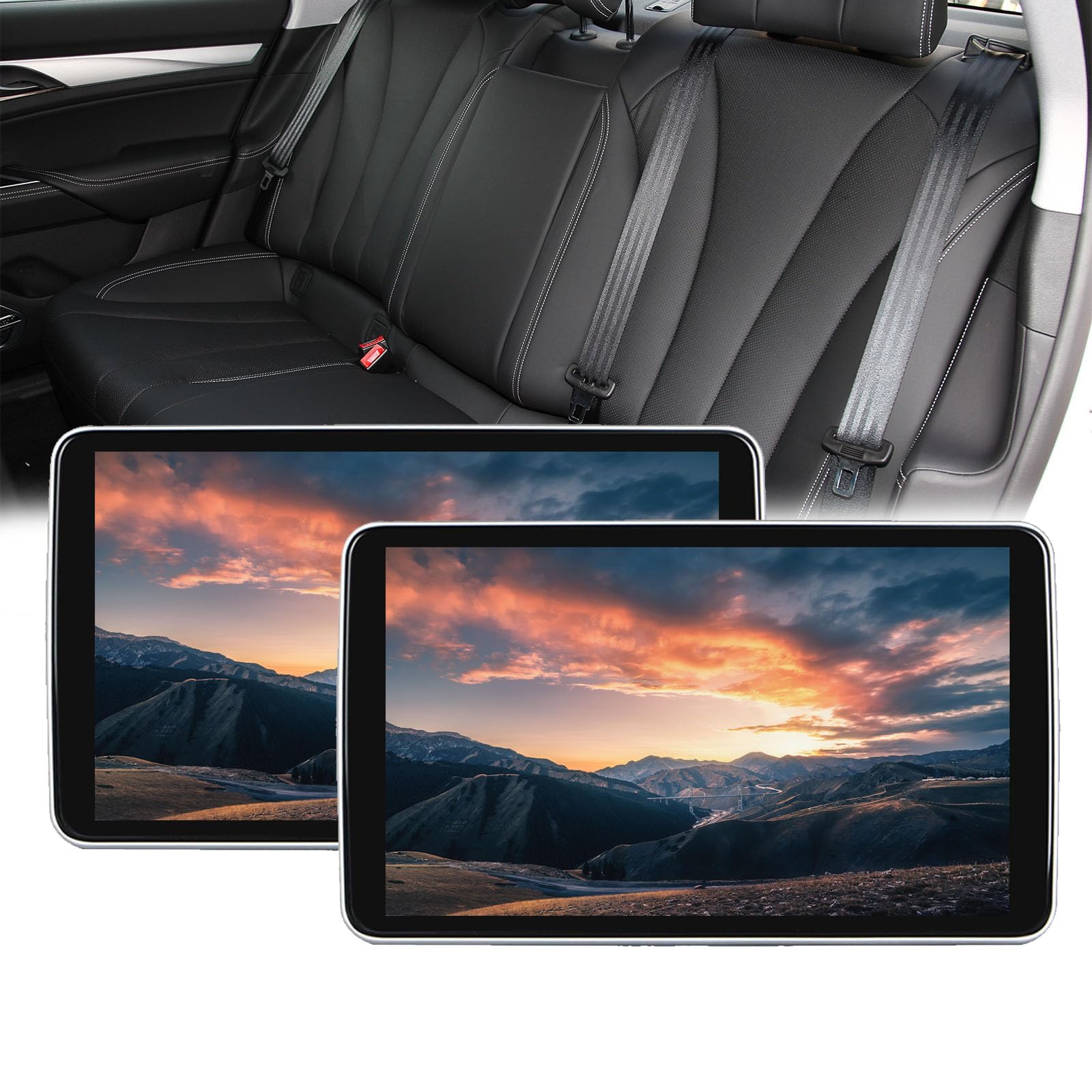 Écran d'appui-tête de voiture tactile 10,1 pouces pour supprimer l'ennui des passagers arrière
