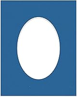 Vista 401 de CountryArtHouse Marco ovalado verde cazador de 5 x 7 pulgadas, sin ácidos, con núcleo blanco, corte biselado para fotos de 4 x 6, se adapta a marcos