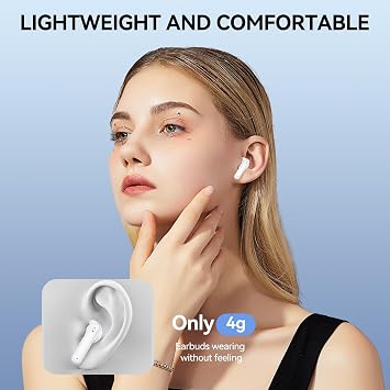 Kablosuz Kulaklıklar Bluetooth 5.3 Kulaklık 42 Saat Çalma Süresi LED Ekranlı, Derin Bas Stereo ve Gürültü Önleyici Bluetooth Kulak Tomurcukları IPX7 Su Geçirmez Kablosuz Kulak Tomurcukları iPhone