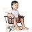 Booster Seat for Dining Table: Portable Toddler Booster Chair with Safety Buckle and Height Adjustable, Foldable Baby Feeding Chair, Kids High Chair Booster Seat for Kitchen Home Travel - Brown