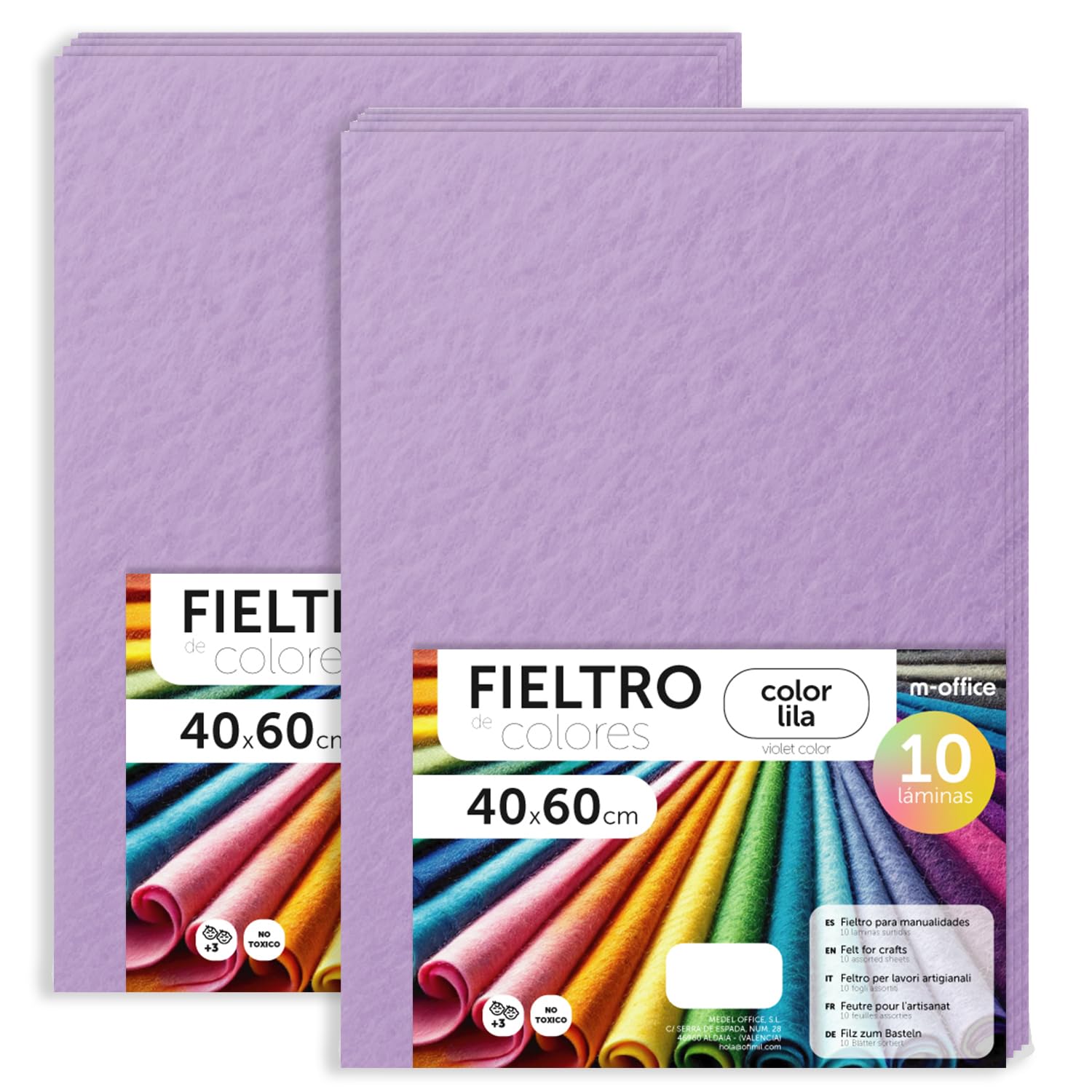 Fieltro para Manualidades, Fieltro de Colores, Suave y Flexible, Material para Costura, Telas Patchwork, Ideal para proyectos DIY, artesanía o decoración, 20x30cm - m-office (rojo, 10 uds) — view 20