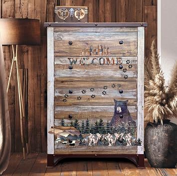 Redesign Decor Transfers-24"x35"Cabin Getaway-Total Sheet Size 24"x35", Cut into 2 Sheets Wall Decals Wallpaper Wall Stickers Murals Decor Furniture Transfer 655350656423