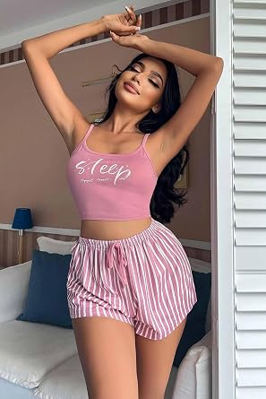 Merry See Askılı Sleep Basklı Sortlu Pijama Takımı