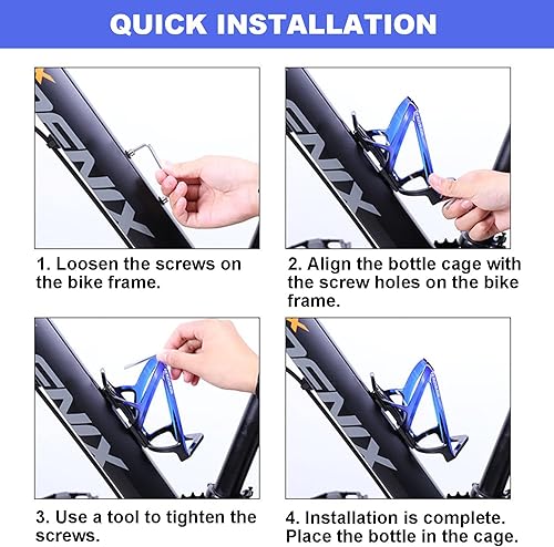 Miniatura 8 de Portabotellas de agua para bicicleta, portabotellas de ciclismo, paquete de 2