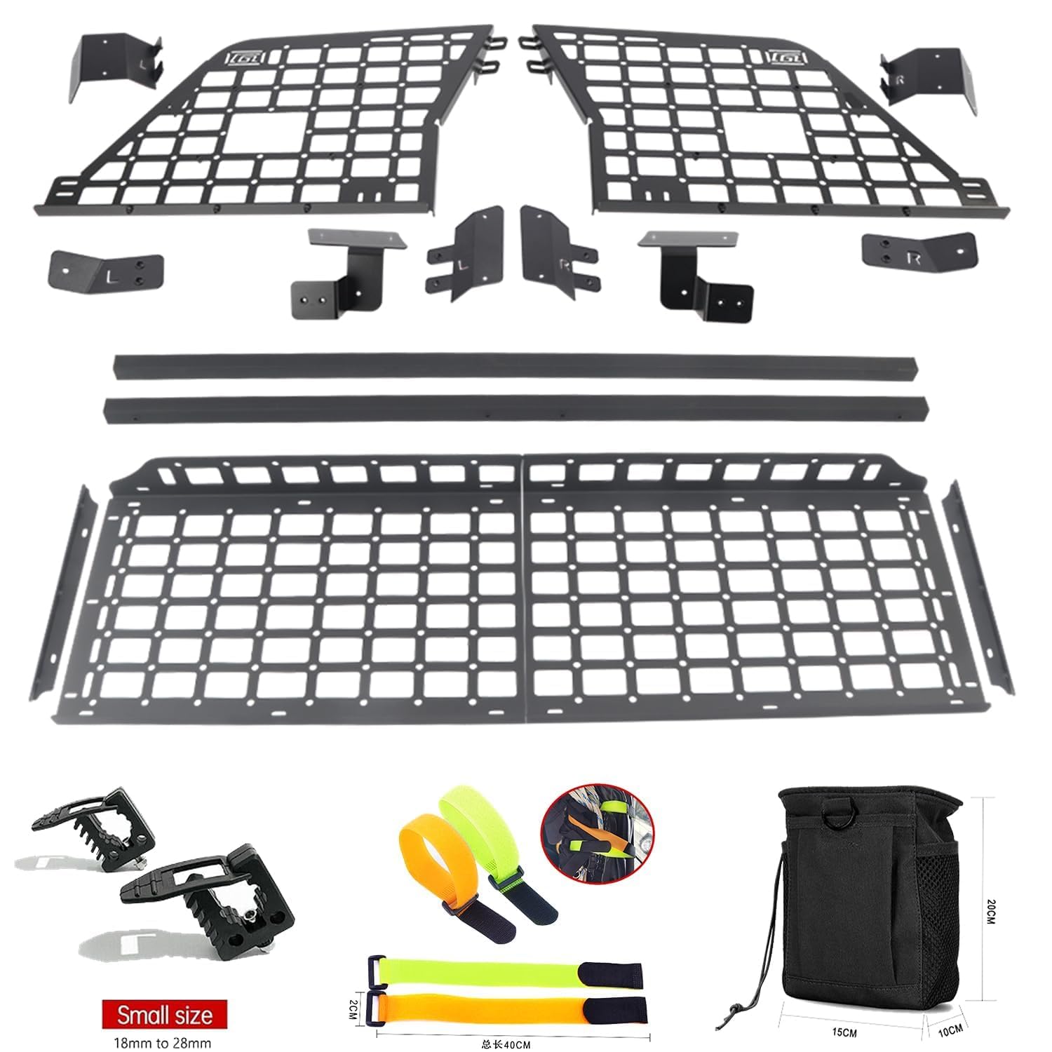 1999-2005 for Jeep Grand Cherokee WJ Molle Panel Modular Storage Panel System Trunk Shelf Interior Rear Trunk Cargo — view 2