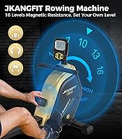 Vista 3 de JKANGFIT Máquina de remo plegable - Máquinas de remo para uso doméstico, remo magnético para interior para cuerpo completo con soporte