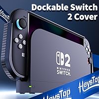 Vista 2 de HEYSTOP Switch 2 - Funda compatible con Nintendo Switch 2 acoplable, funda protectora de TPU Switch 2 con protector de pantalla y 6 agarres
