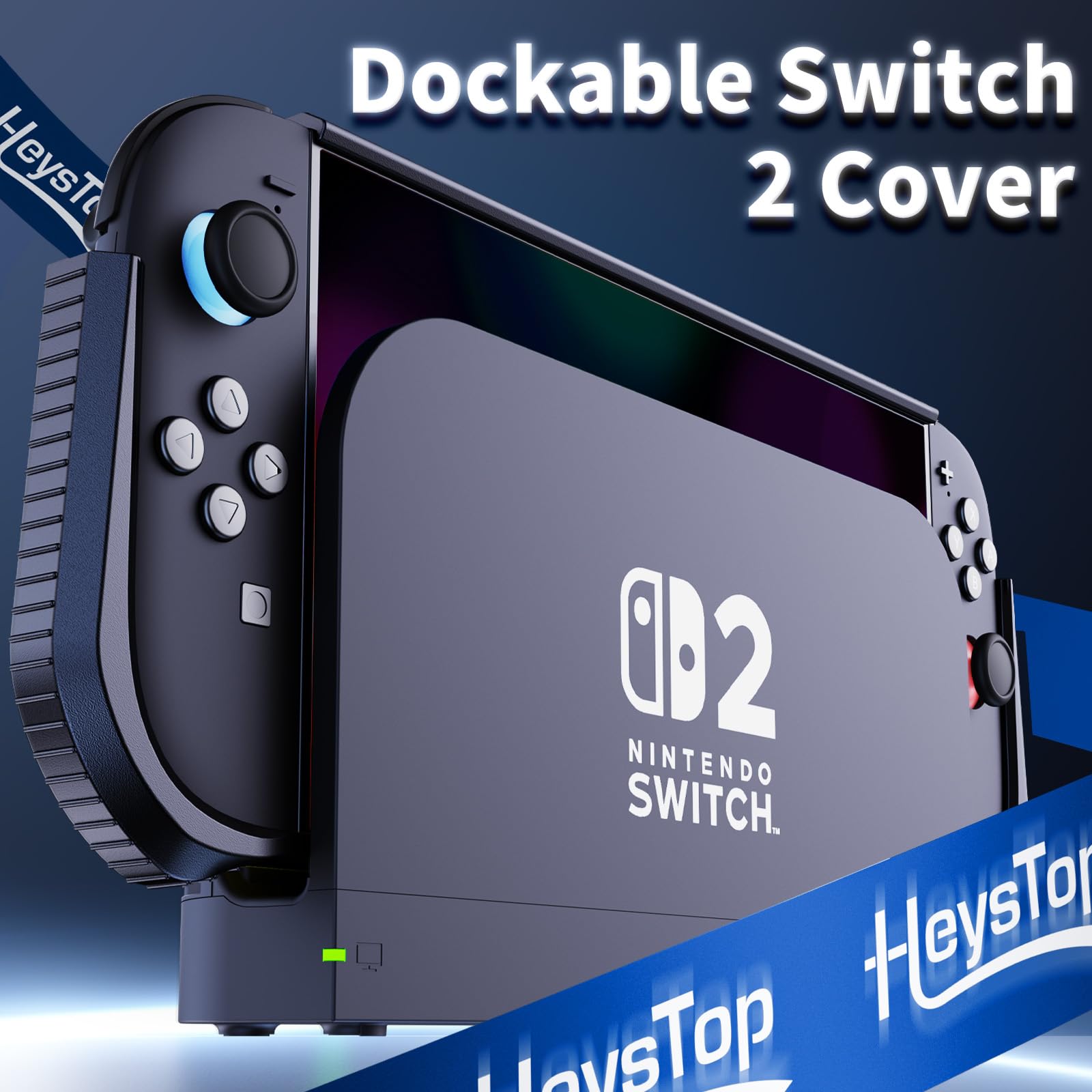 HEYSTOP [104 Piezas] Carcasa Protectora para Nintendo Switch 2, Carcasa de TPU Dockable Compatible con Consola Nintendo Switch 2 y Joycon Grip con Tapa para Joystick