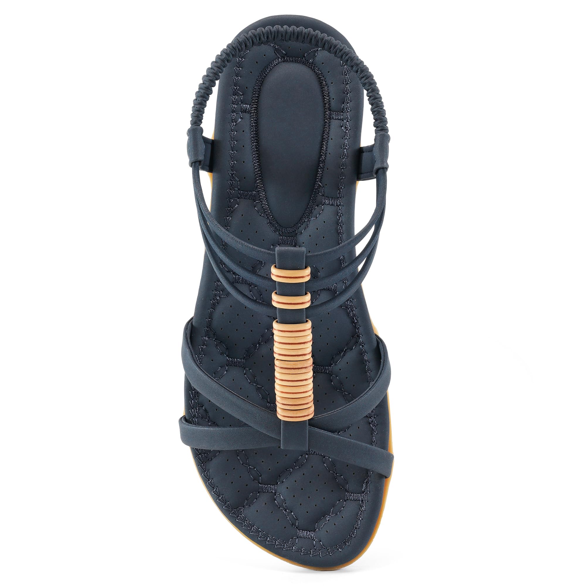 Alicegana Womens Sandals Summer Dressy Comfortable Flat Shoes Non Slip Gladiator Walking Casual Beach