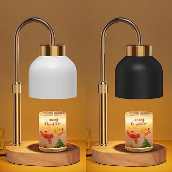 seenlast Candle Warmer with Dimmer Adjustable Height, Electric Wax Warmer Vintage Home Decor,2/4/8H Timer,Wax Melt Warmer for Scented Jar Candles