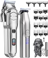 JackRose Cordless Hair Clippers & Trimmer Set for Men - Professional Barber Kit with Zero-Gap T-Blade & 240Min Battery