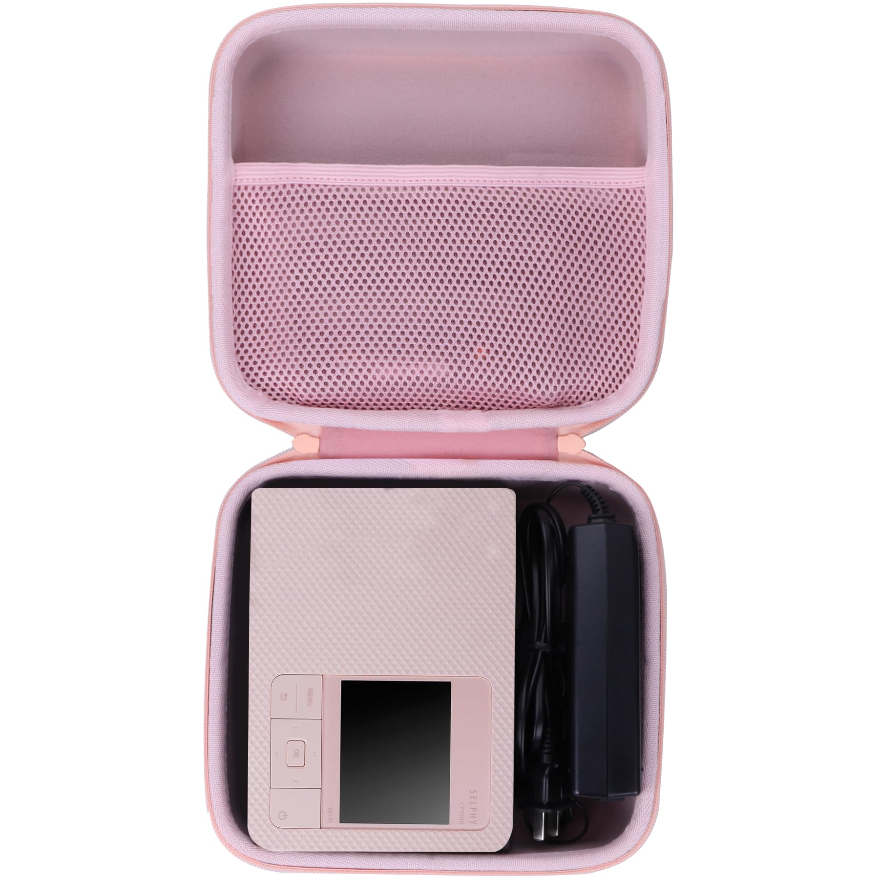 Lebakort Hard Case Compatible with Canon SELPHY CP1500 CP1300 CP1200 Compact Photo Printer (Pink Case)