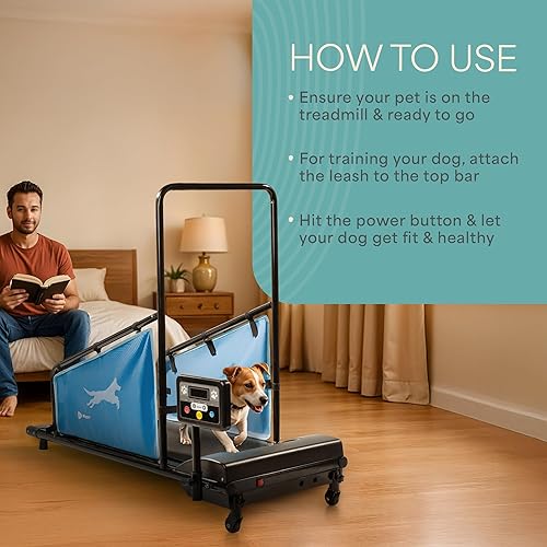 Miniatura 6 de Lifepro PawRunner Dog Treadmill for Small & Medium Dogs, Pet Treadmill for Dogs up to 130lbs, Indoor Running Machine for Fitness, Compact & Durable